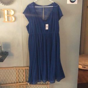 Torrid Blue Dress with lace top NWT